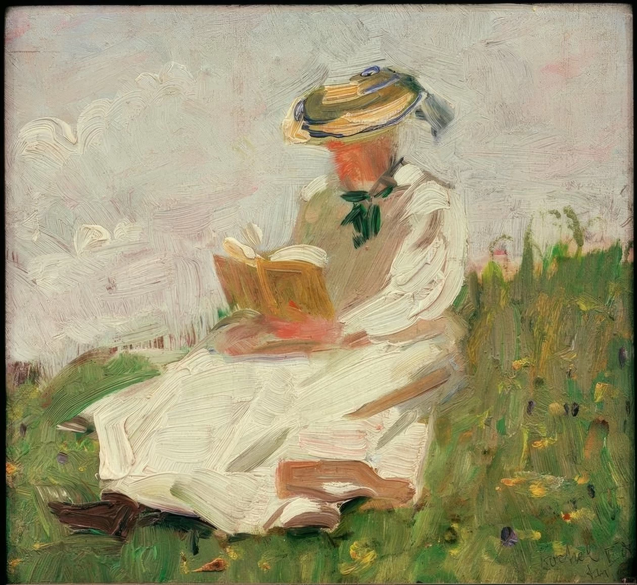 Donna che legge nel verde - Kochel Am See, Franz Marc Museum